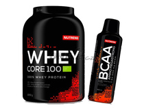 Nutrend Whey Core 100 2250 g + Nutrend Amino BCAA Mega Strong 500 ml ZDARMA | onefit.cz